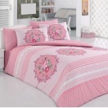 Спален комплект ранфорс памук - КРЕЙН розово